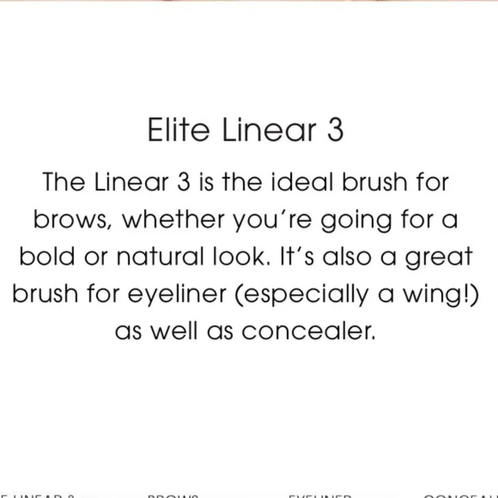 NIB Artis Elite LINEAR 3 Brush in smoke finish